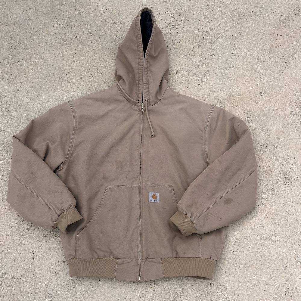 CARHARTT WIP OG‎ ACTIVE JACKET TAN CANVAS  XL QUILTED